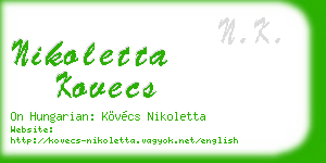 nikoletta kovecs business card